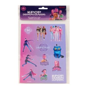 safta k pop demon hunters pack de 12 pegatinas 12 motivos diferentes presentado en blister 10.5x14.8cm multicolor