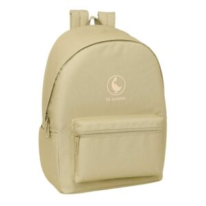 safta el ganso basics mochila para portatiles hasta 15.6" bolsillo para tablet hasta 11" antirrobo asa de mano conector usb cremallera doble tirador acolchada 31x44x18cm color arena