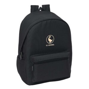 safta el ganso basics mochila para portatiles hasta 15.6" bolsillo para tablet hasta 11" antirrobo asa conector usb cremallera doble tirador acolchada 31x44x18cm color antracita