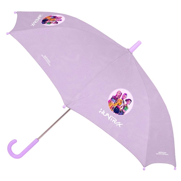 safta k pop demon hunters iconic paraguas automatico diametro de 60cm cupula con 8 paneles punta de pvc asa engomada poliester color lavanda