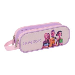safta k pop demon hunters iconic portatodo 2 compartimentos con cremallera asa lateral capacidad 1l 21x8x6cm color lavanda