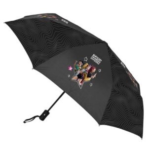 safta k pop demon hunters energy paraguas automatico plegable cupula con 8 paneles diametro de 58cm asa engomada poliester color negro