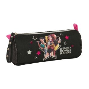 safta k pop demon hunters energy portatodo 1 compartimento con cremallera 21x8x7cm color negro