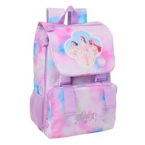 safta k pop demon hunters artist mochila extensible solapa cierre con cordon portabotellas bolsillo frontal detalles reflectantes rejilla antisudor 18.5x41x15cm multicolor