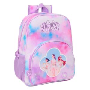 safta k pop demon hunters artist mochila adaptable a carro bolsillo frontal portabotellas cremallera con doble tirador asa de mano hombreras y espalda acolchada 33x42x14cm multicolor