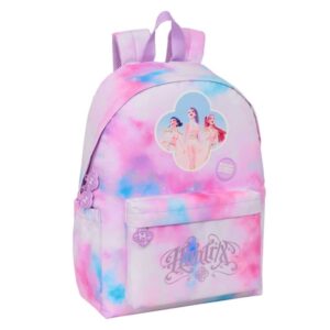 safta k pop demon hunters artist mochila para portatiles hasta 14.1" portabotellas cremallera con doble tirador asa de mano bolsillo frontal acolchada 31x43x13cm multicolor