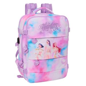 safta k pop demon hunters artist mochila de cabina bolsillo para portatil hasta 15.6" portabotellas usb zapatillero transpirable acolchada 29x44x19cm multicolor