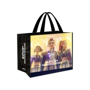 safta k pop demon hunters shopper bolsa reutilizable 36 litros asas de mano polipropileno 45x40x20cm color negro