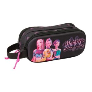 safta k pop demon hunters portatodo 3d 2 compartimentos con cremallera asa lateral capacidad 1l 21x8x6cm color negro