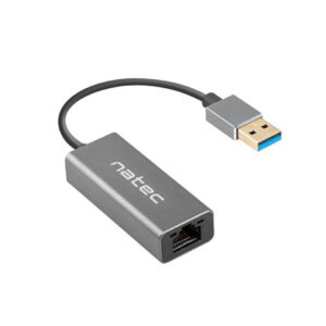 natec cricket adaptador de red ethernet usb 3.0 a rj45 1gb transferencia de datos rapida y fiable color gris