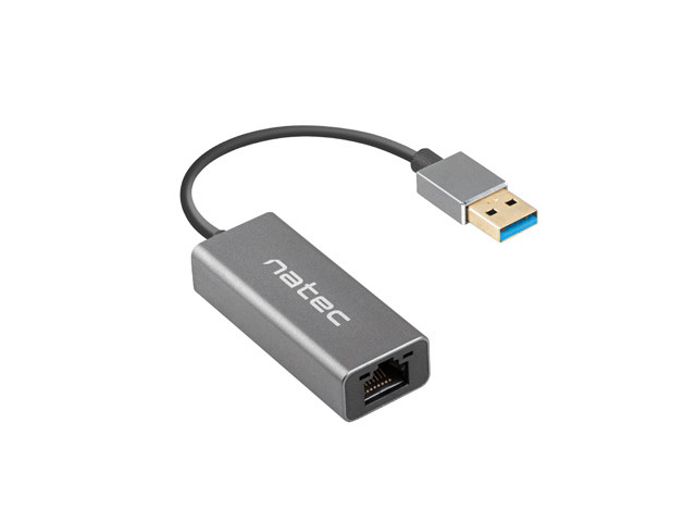 natec cricket adaptador de red ethernet usb 3.0 a rj45 1gb transferencia de datos rapida y fiable color gris