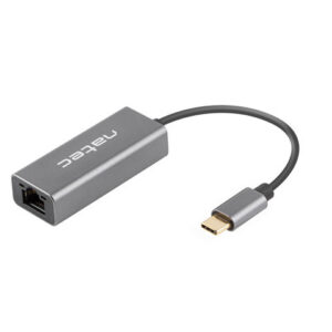 natec cricket adaptador de red ethernet usb c 3.1 a rj45 1gb transferencia de datos rapida y fiable color gris