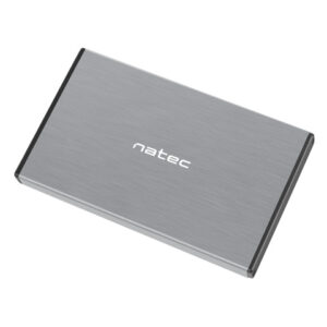 natec rhino go caja externa para discos hdd/ssd sata 2.5" usb 3.0 compatible con discos de hasta 4tb plug and play color gris