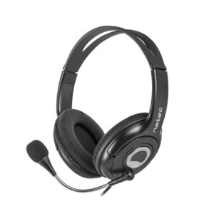 natec bear 2 auriculares diadema con microfono minijack de 3,5 mm control de volumen integrado color negro