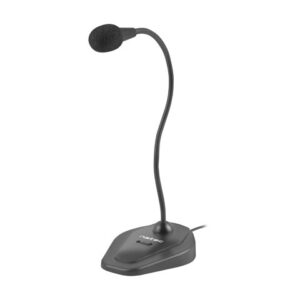 natec giraffe 2 microfono omnidireccional de sobremesa brazo felxible sensibilidad de 55db color negro