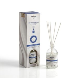 prady ambientador mikado crema azul frasco de cristal 100ml y varitas difusoras