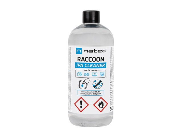 natec raccoon ipa 500 ml alcohol isopropilico concetracion de alcohol superior al 99,8%