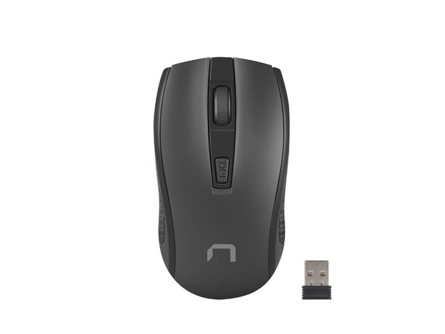 natec jay 2 raton optico inalambrico 1600 dpi 2,4 ghz adaptador usb 4 botones color negro