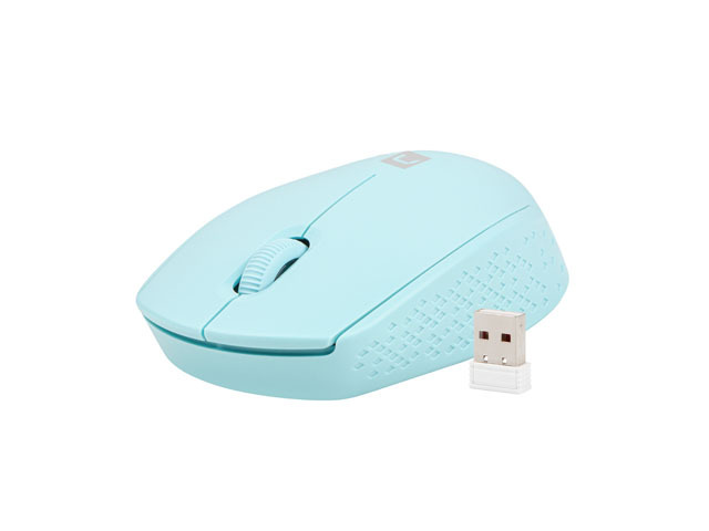 natec stork raton optico inalambrico 1600 dpi adaptador usb 3 botones color azul