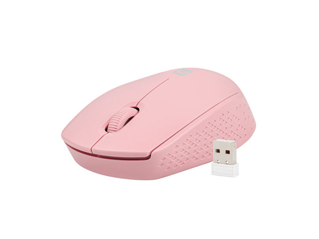 natec stork raton optico inalambrico 1600 dpi adaptador usb 3 botones color rosa