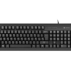 natec moray teclado con lector smart id 105 teclas cable 1,5 mtrs color negro