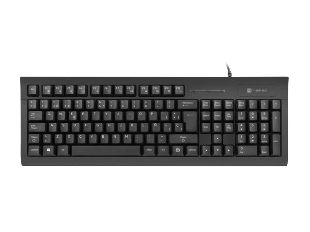 natec moray teclado con lector smart id 105 teclas cable 1,5 mtrs color negro