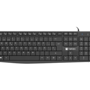 natec nautilus teclado multimedia usb 106 teclas membrana resistente a salpicaduras color negro