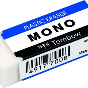 tombow mono goma de borrar blanda 11g formato xs pvc libre de ftalatos y latex funda de papel color blanco