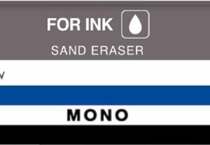 tombow mono sand goma de borrar para tinta 13g microparticulas de arena forma biselada funda de papel color gris