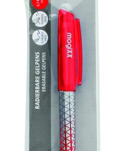 online magixx classic boligrafo de tinta gel borrable trazo de 0.7mm cartucho reemplazable presentado en blister uso ambidiestro color rojo