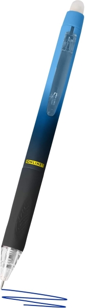online magixx design blue eclipse boligrafo de tinta gel borrable retractil trazo de 0.7mm cartucho reemplazable tinta azul uso ambidiestro multicolor