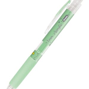 online boligrafo retractil tinta acrilica punta fina de 1mm color verde