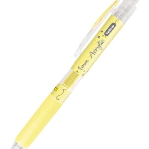 online boligrafo retractil tinta acrilica punta fina de 1mm color amarillo