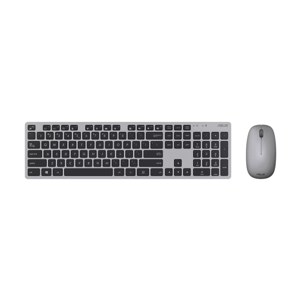 asus w5000 kit teclado y raton inalambrico 2,4ghz 1600dpi español color negro / gris