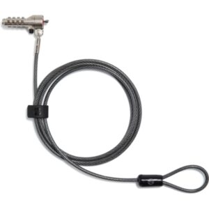 hp nano cable antirrobo combinacion programable de 4 digitos cable de acero galvanizado 1.83m revestido en vinilo cabezal giratorio