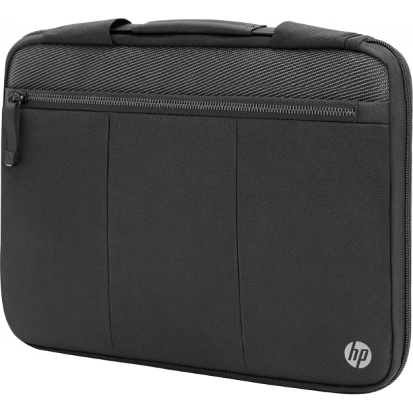 hp renew executive funda para portatil 14,1" resistente al agua compartimento acolchado puerto usb‑c externo y paso de cable bolsillo rfid y bolsillo para rastreador correa desmontable color negro