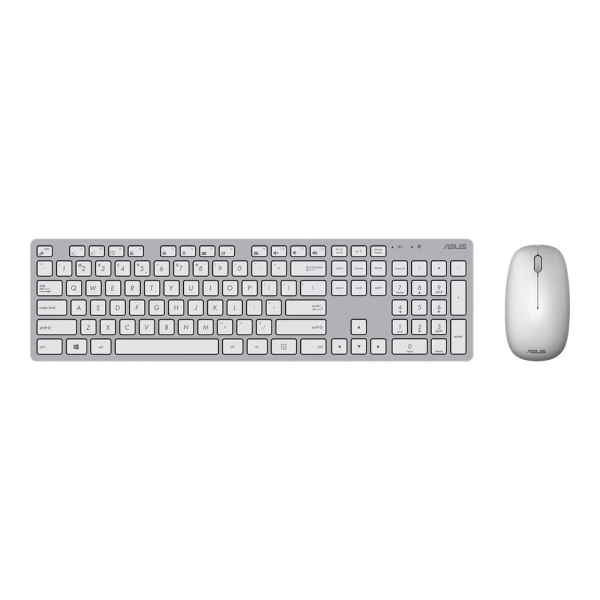 asus w5000 kit teclado y raton inalambrico 2,4ghz 1600dpi español color blanco / gris