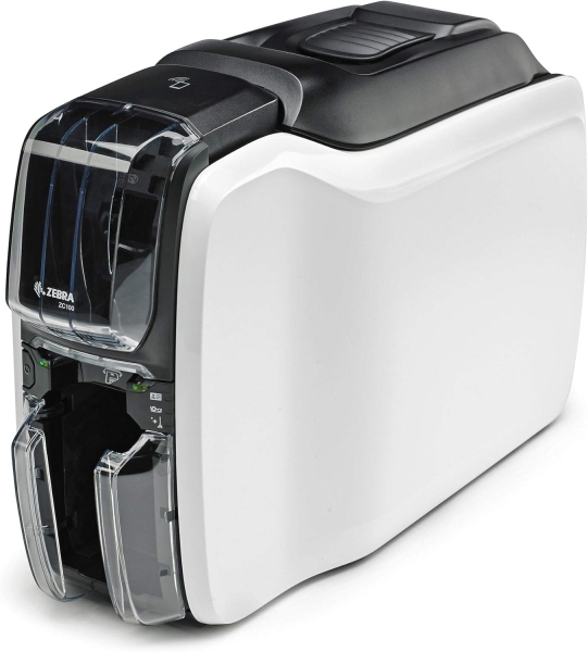 zebra zc100 impresora de tarjetas resolucion maxima 300x300dpi velocidad de impresion monocromo 700 tarjetas/h, color 150 tarjetas/h conexion usb color blanco/negro