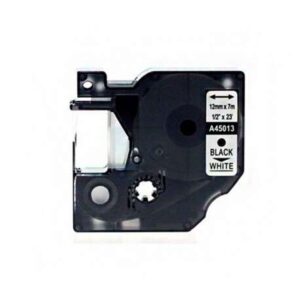 dymo d1 45013 cinta de etiquetas generica para rotuladora texto negro sobre fondo blanco ancho 12mm x 7 metros reemplaza s0720530
