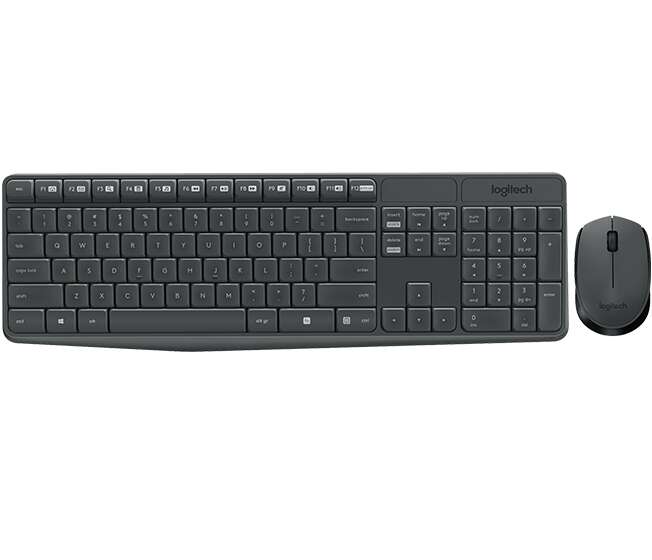 logitech mk235 pack inalambrico teclado + raton 3 botones uso ambidiestro color negro