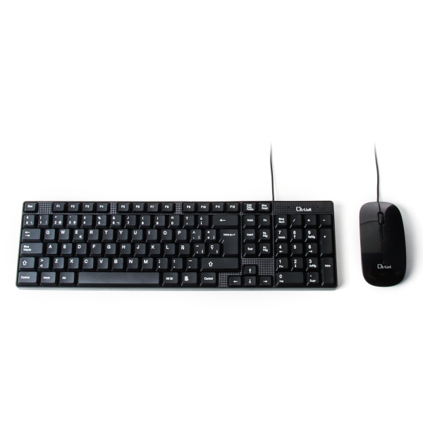 l link pack usb teclado + raton 800dpi 3 botones cable de 1.50m uso ambidiestro color negro