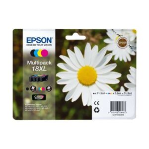 epson t1816 (18xl) pack de 4 cartuchos de tinta originales c13t18164012