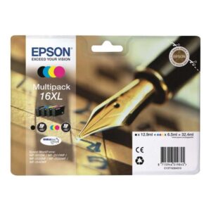 epson t1636 pack de 4 cartuchos de tinta originales c13t16364012