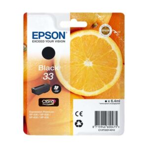 epson t3331 (33) negro cartucho de tinta original c13t33314012