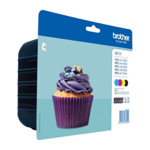 brother lc123 pack de 4 cartuchos de tinta originales lc123valbp