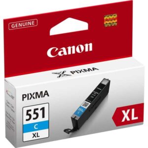 canon cli551xl cyan cartucho de tinta original 6444b001