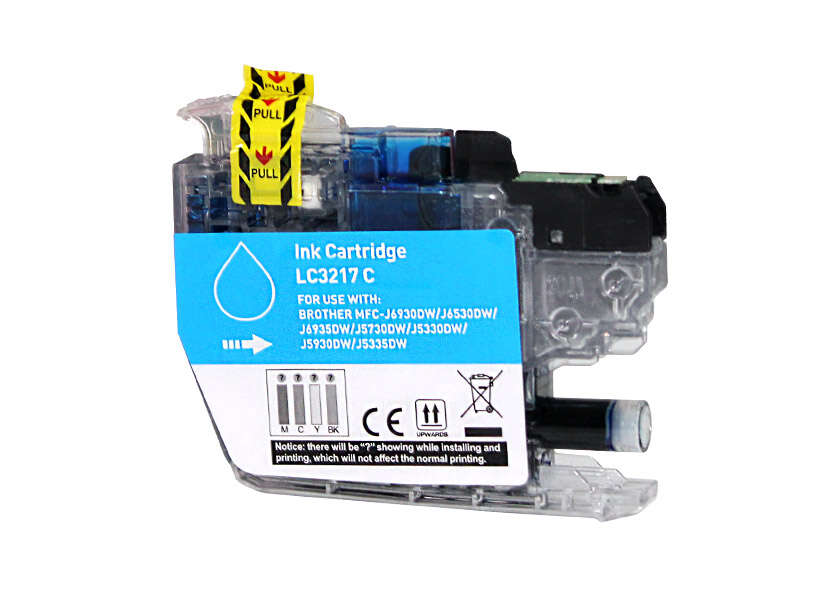 brother lc3217 cyan cartucho de tinta generico reemplaza lc3217c
