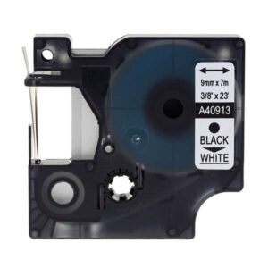 dymo d1 40913 cinta de etiquetas generica para rotuladora texto negro sobre fondo blanco ancho 9mm x 7 metros reemplaza s0720680