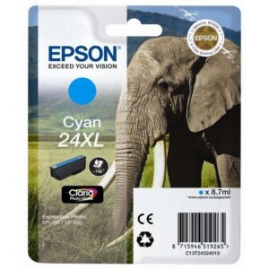 epson t2432 (24xl) cyan cartucho de tinta original c13t24324012