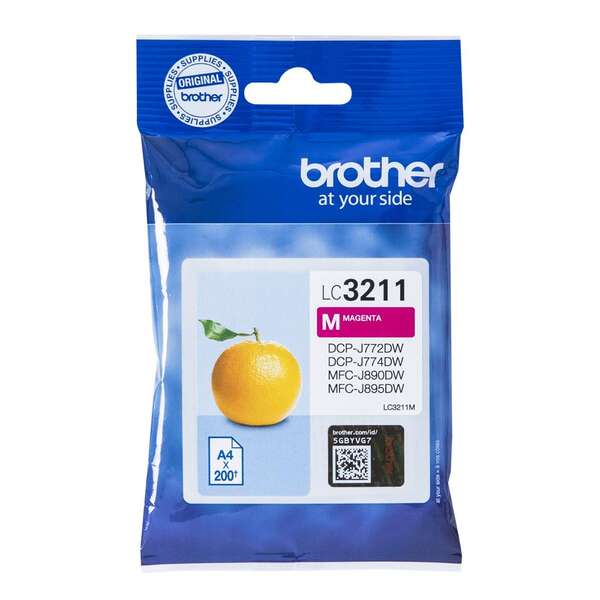 brother lc3211 magenta cartucho de tinta original lc3211m